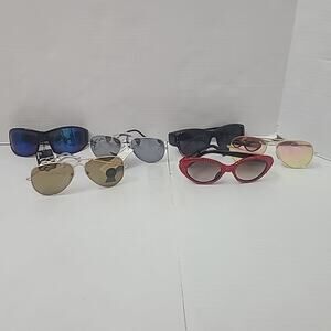 Lot Of 6 Polarized Sunglasses UV Protection (3 New) Aviator